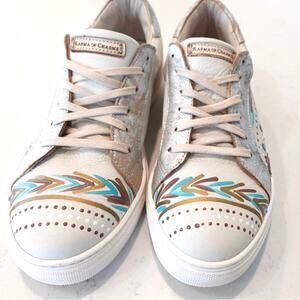 Sundance Karma of Charme Italian Handpainted Leather Sneakers